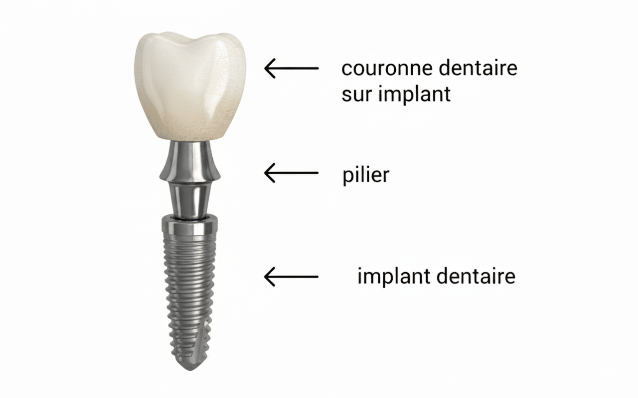 Implant dentaire schéma